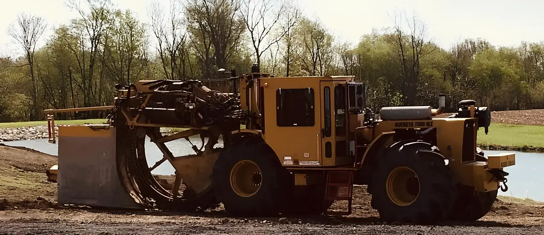 Excavation equipment working on site
